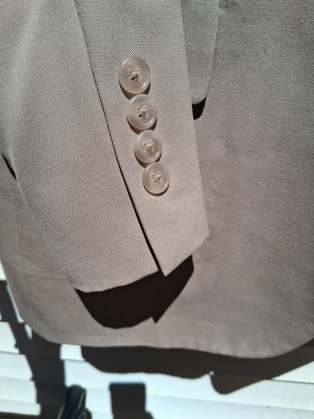 Vintage Hart Schaffner & Marx Blazer Mens 42R Beige Virgin Wool